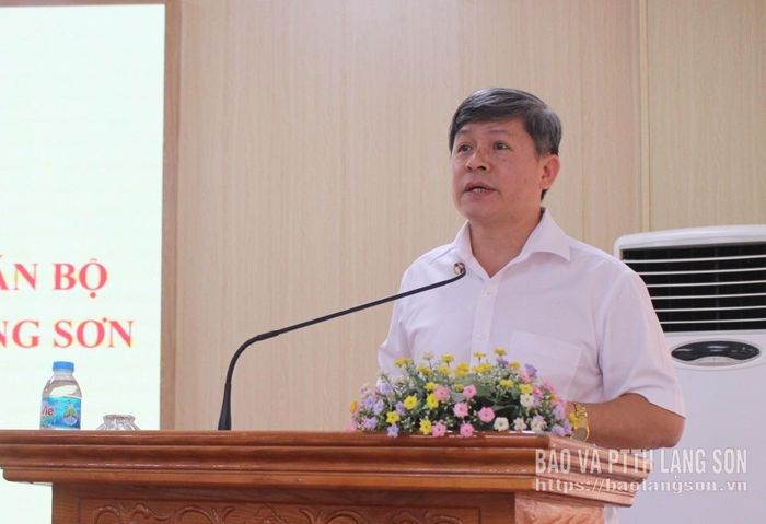 Lãnh đạo UBKT Tỉnh ủy phát biểu tại hội nghị