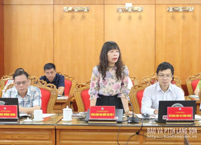 Lãnh đạo Ngân hàng Nhà nước khu vực V phát biểu tại cuộc họp