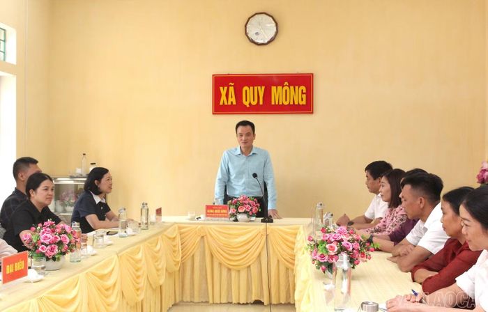 Phó Chủ tịch UBND tỉnh Giàng Quốc Hưng đề nghị xã Quy Mông xây dựng chiến lược phát triển dài hạn, từng bước hình thành thương hiệu sen Quy Mông.
