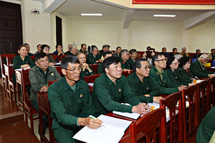 Các cựu chiến binh tham dự hội nghị sáng nay