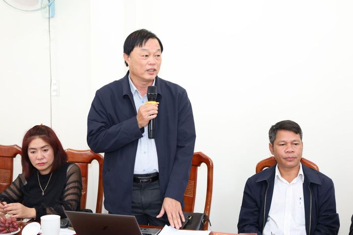 Phó Giám đốc Báo và PTTH Lâm Đồng Trương Quốc Thế Minh phát biểu tại buổi làm việc