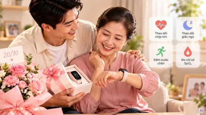 Vòng đeo tay thông minh giúp mẹ theo dõi sức khỏe mỗi ngày.