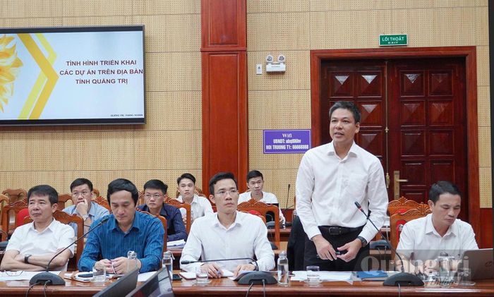 Đại diện Sun Group phát biểu ý kiến tại buổi làm việc - Ảnh: N.L