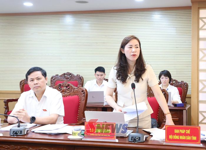 Lãnh đạo Ban Pháp chế phát biểu tại hội nghị.