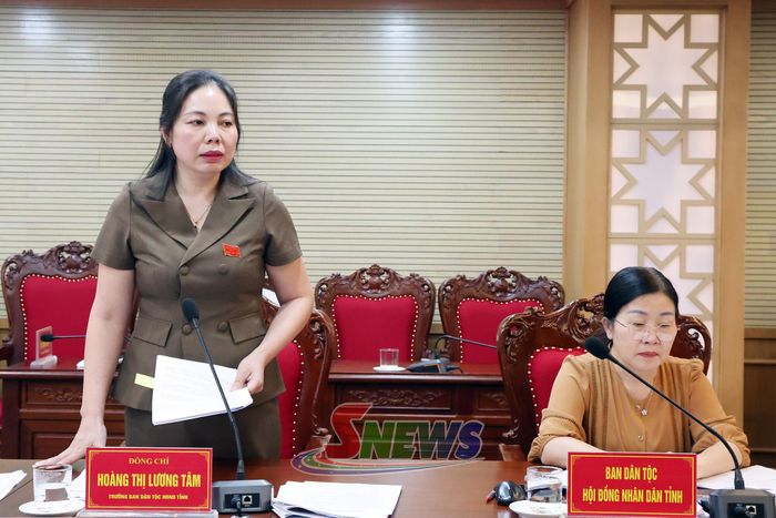 Lãnh đạo Ban Dân tộc HĐND tỉnh phát biểu ý kiến.