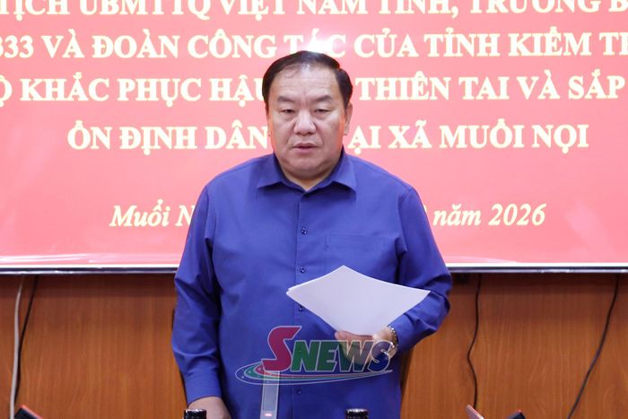 Đồng chí Phó Bí thư Tỉnh ủy phát biểu kết luận tại cuộc làm việc.