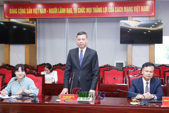 Đồng chí Phó Chủ tịch UBND tỉnh phát biểu tại chương trình làm việc.