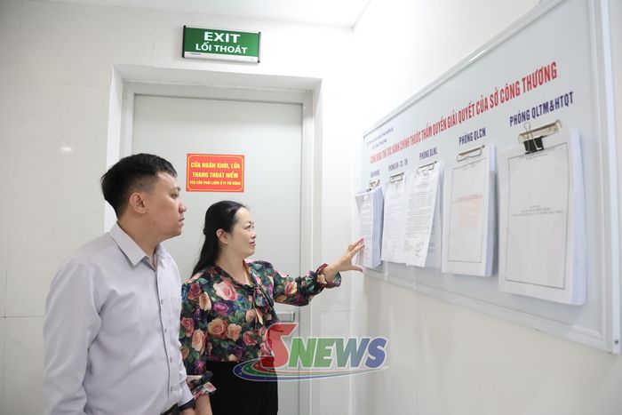 Các thủ tục hành chính được niêm yết công khai.