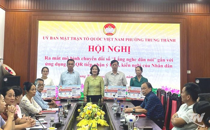 Ủy ban MTTQ Việt Nam phường Trung Thành triển khai mô hình “Lắng nghe dân nói”.