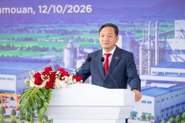 Đại sứ đặc mệnh toàn quyền CHXHCN Việt Nam tại CHDCND Lào phát biểu ý kiến. Ảnh: Vinachem.