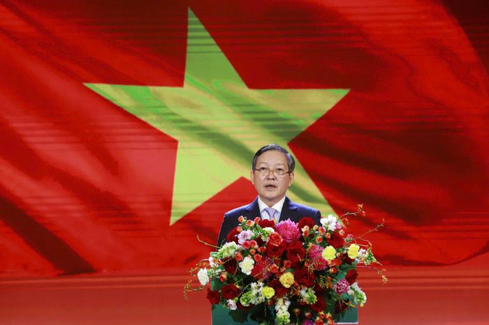 Chủ tịch Ban Chấp hành Trung ương Hội Nông dân Việt Nam Lương Quốc Đoàn phát biểu khai mạc. Ảnh: Ban Tổ chức