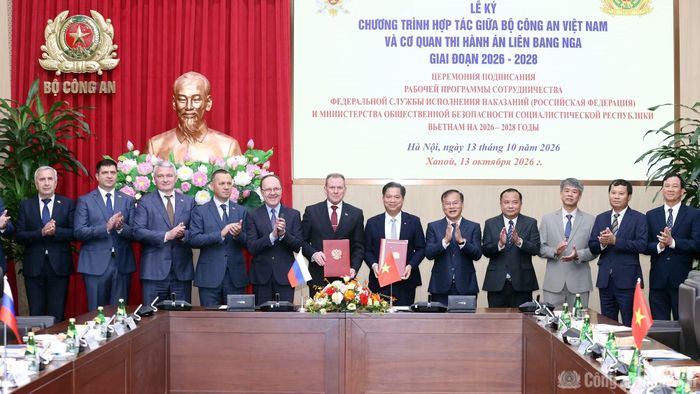 Hai bên ký Chương trình hợp tác giữa Bộ Công an Việt Nam với FSIN giai đoạn 2026 – 2028.