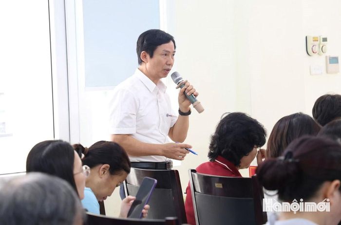 Đại biểu phát biểu tại hội nghị đối thoại. Ảnh: Tuấn Điệp