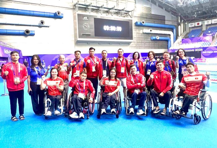 Các VĐV sẵn sàng bước vào cuộc tranh tài tại Asian Para Games 2026. Ảnh: Đoàn TTNKT Việt Nam