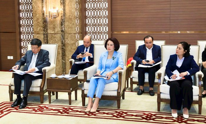 Các đại biểu thành phố Hà Nội tại buổi làm việc. Ảnh: Quang Thái