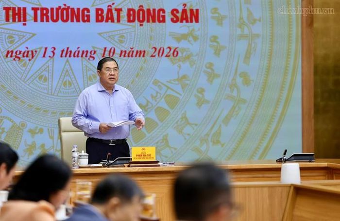 Phó Thủ tướng Thường trực Chính phủ Phạm Gia Túc chủ trì phiên họp thứ nhất của Ban Chỉ đạo Trung ương về chính sách nhà ở và thị trường bất động sản. Ảnh: chinhphu.vn/Phương Nguyên
