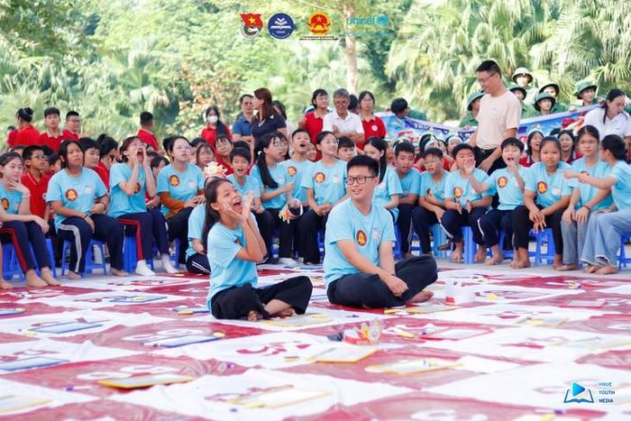 Thi Rung chuông vàng tìm hiểu về phòng chống thiên tai cho học sinh tỉnh Ninh Bình. Ảnh: PV