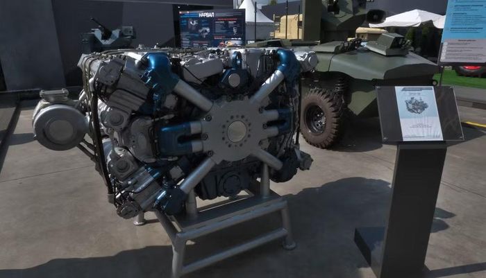 T-14 được giới thiệu với động cơ diesel thuộc dòng 12N360, thường được nhắc đến với công suất tối đa khoảng 1.500 mã lực trong các tài liệu mô tả.