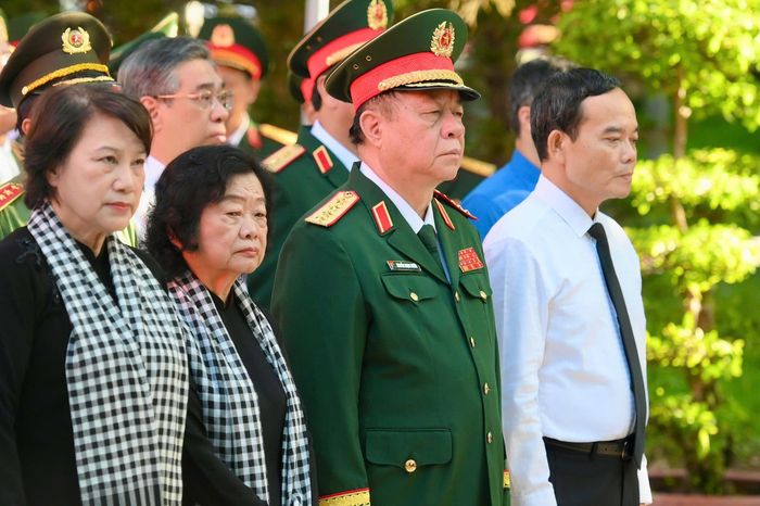 Đại tướng Nguyễn Trọng Nghĩa, Chủ nhiệm Tổng cục Chính trị Quân đội nhân dân Việt Nam, tham dự buổi lễ.