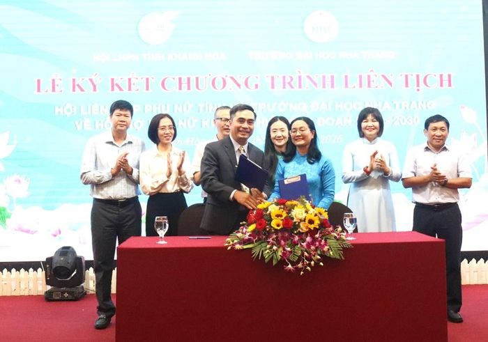 Hội Liên hiệp Phụ nữ tỉnh Khánh Hòa ký kết chương trình liên tịch với Trung tâm Đổi mới sáng tạo, Trường Đại học Nha Trang về hỗ trợ phụ nữ khởi nghiệp trên địa bàn tỉnh Khánh Hòa giai đoạn 2026-2030