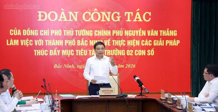 Phó Thủ tướng đã giải quyết các kiến nghị cụ thể của Bắc Ninh với tinh thần tạo mọi thuận lợi để Thành phố phát triển hơn nữa - Ảnh: chinhphu.vn/Đức Tuân