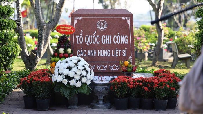 Khu vực an táng tại nghĩa trang liệt sĩ Thành phố Hồ Chí Minh.