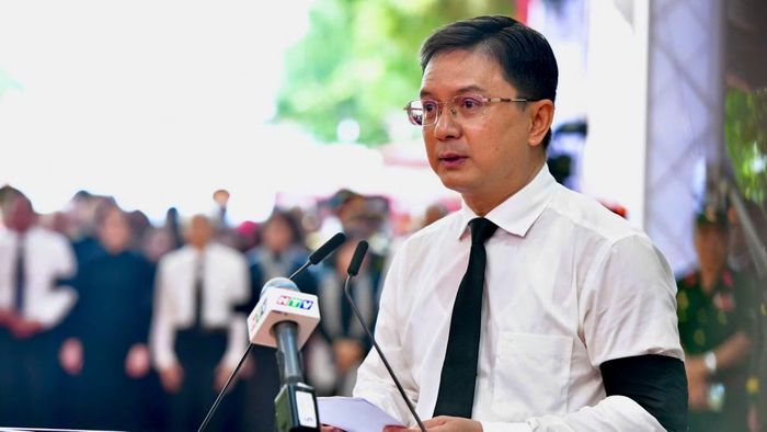 "Từ nay các anh, các chị sẽ được yên nghỉ bên cạnh đồng chí, đồng đội và trong tình thương yêu vô hạn của những người đang sống. Với tất cả lòng thành kính và lòng biết ơn sâu sắc, chúng ta cùng cầu mong anh linh các liệt sĩ, những người con bất tử của dân tộc được yên nghỉ bình an trong cõi vĩnh hằng. Tổ quốc và nhân dân đời đời ghi nhớ công ơn của các Anh hùng liệt sĩ", đồng chí Nguyễn Mạnh Cường, Phó Chủ tịch Ủy ban nhân dân Thành phố Hồ Chí Minh, Trưởng Ban chỉ đạo tìm kiếm, quy tập và xác định danh tính liệt sĩ Thành phố đọc điếu văn tại buổi lễ.