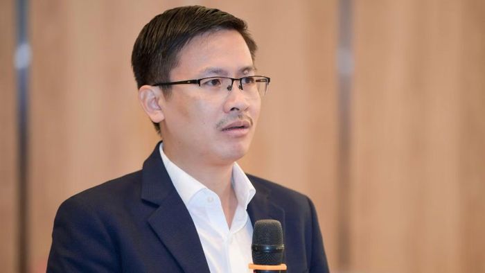 Phó Cục trưởng Cục Công nghệ thông tin (Ngân hàng Nhà nước) Hoàng Minh Tiến. (Ảnh: MAI NGỌC)