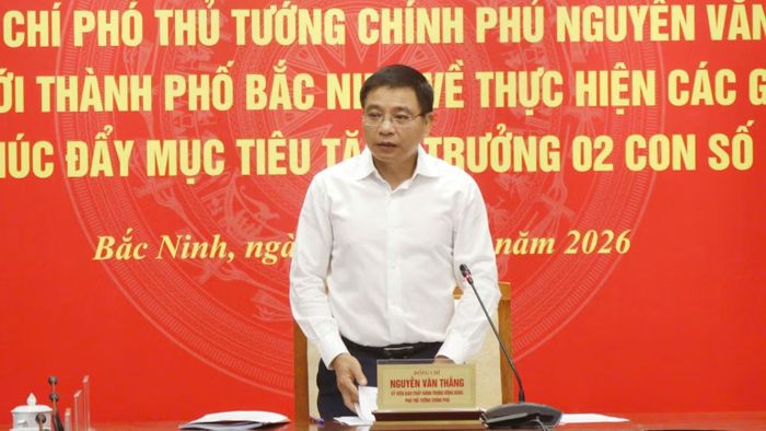 Phó Thủ tướng Chính phủ Nguyễn Văn Thắng kết luận buổi làm việc. (Ảnh: TT).
