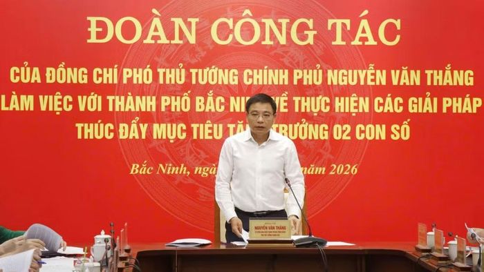 Phó Thủ tướng Chính phủ Nguyễn Văn Thắng chủ trì buổi làm việc. (Ảnh: TT)