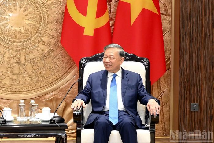 Tổng Bí thư, Chủ tịch nước Tô Lâm tại cuộc tiếp.