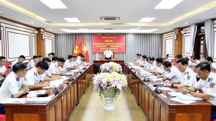 Quang cảnh Hội nghị kết luận kiểm tra. (Ảnh: ĐỨC THÁI)