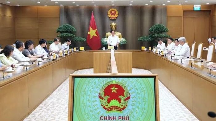 Quang cảnh cuộc họp về phát triển hệ sinh thái đổi mới sáng tạo quốc gia. (Ảnh: chinhphu.vn/Gia Huy)