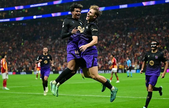  Yamal và đồng đội ngược dòng thành công trước Galatasaray. Ảnh: Yahoo Sports 