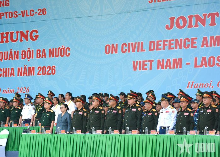 Các đại biểu dự Diễn tập.
