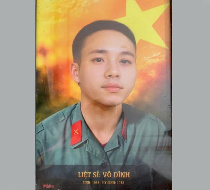 Di ảnh liệt sĩ Võ Dĩnh, con trai Bà mẹ Việt Nam anh hùng Lê Thị Sô. Ảnh đã qua phục chế