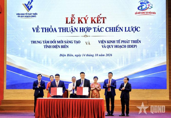 Trung tâm đổi mới sáng tạo tỉnh Điện Biên ký kết biên bản, thỏa thuận hợp tác chiến lược với Viện Kinh tế phát triển và Quy hoạch (IDEP).