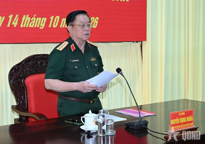 Đại tướng Nguyễn Trọng Nghĩa phát biểu.