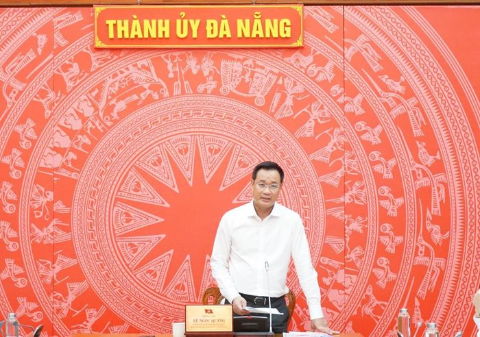 Bí thư Thành ủy Lê Ngọc Quang phát biểu chỉ đạo tại buổi làm việc