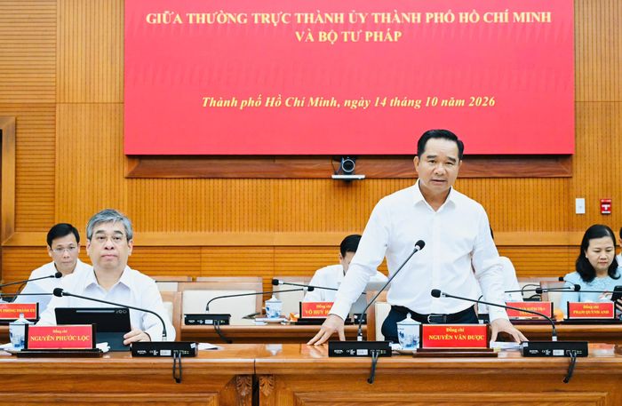  Chủ tịch UBND TPHCM Nguyễn Văn Được phát biểu. Ảnh: VIỆT DŨNG 