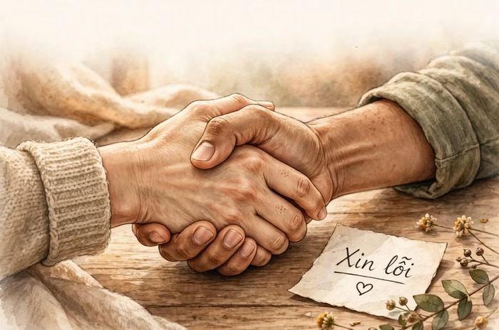 Biết xin lỗi chân thành giúp mỗi người sửa sai, hàn gắn niềm tin và vun đắp những mối quan hệ bền lâu. Ảnh: @Meta AI.