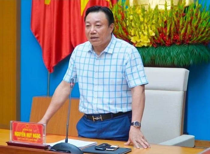 Ông Nguyễn Huy Ngọc khi còn tại vị.