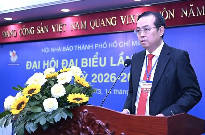 Ông Lê Văn Minh phát biểu nhận nhiệm vụ. Ảnh: Văn Minh