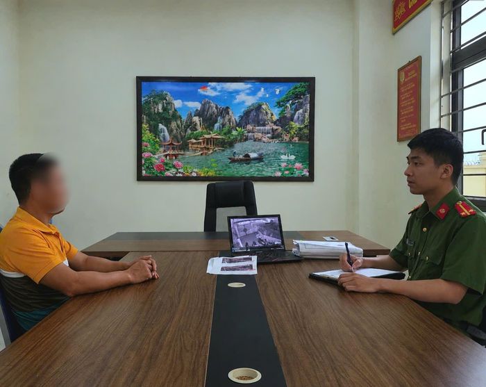 Bị can Nguyễn Sỹ Biên tại Cơ quan Cảnh sát điều tra Công an thành phố Quảng Ninh.
