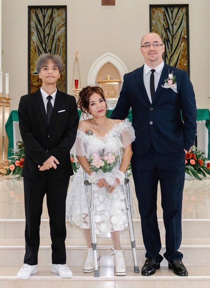 Hạnh phúc của chị Vân được những người thân yêu ủng hộ