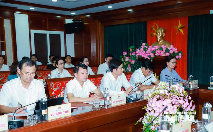 Các đại biểu dự cuộc làm việc. Ảnh: Thành Duy
