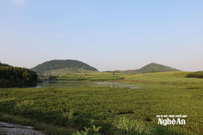 Hồ Rú Gang trong giai đoạn tích nước. Ảnh: Nguyễn Nam