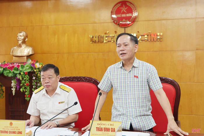 Phó Trưởng đoàn chuyên trách Đoàn ĐBQH tỉnh Trần Đình Gia kết luận hội nghị.