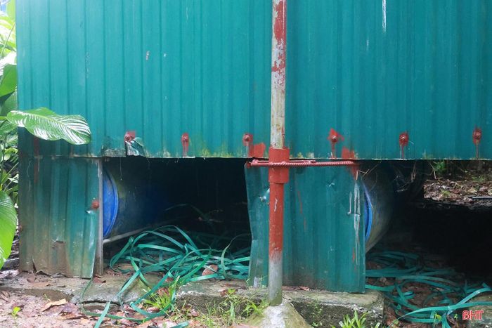 Nhà phao của người dân ở xã Hà Linh giúp giảm thiểu thiệt hại khi xảy ra mưa lũ.