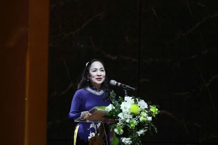 Nghệ sỹ Nhân dân Trịnh Thúy Mùi, Chủ tịch Hội Nghệ sỹ Sân khấu Việt Nam, Trưởng Ban Chỉ đạo Liên hoan. (Ảnh: CTV/Vietnam+)